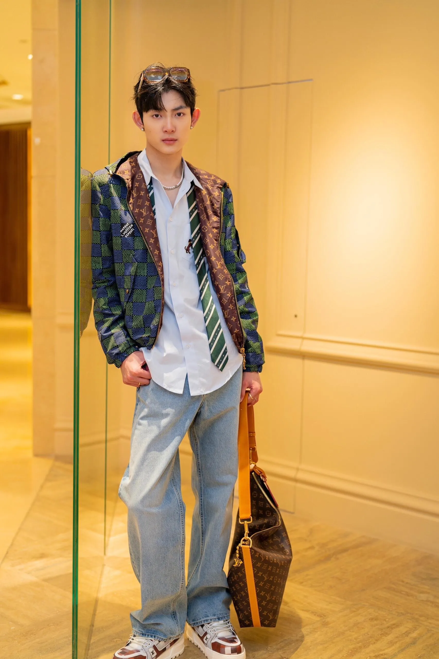 Louis Vuitton/Louis Vuitton presbyopic checkerboard double-sided jacket